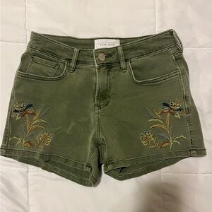 Dear John Olive Green Denim Shorts